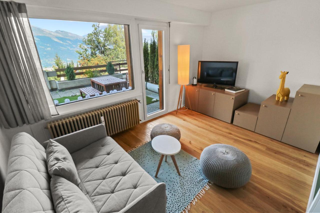 Superbe Appartement Avec Piscine Nendaz Exterior photo